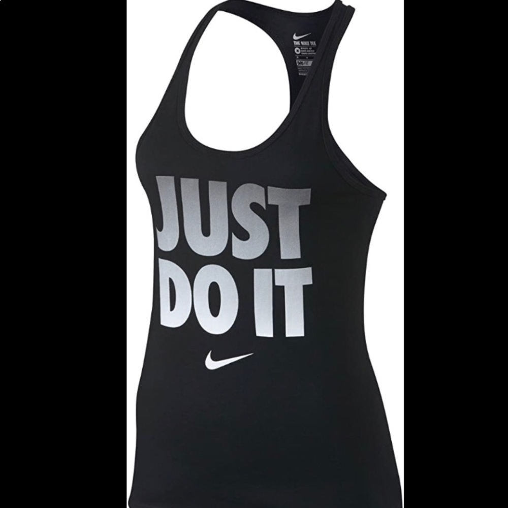 Nike women’s black logo tank top